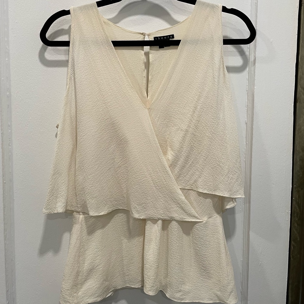 Theory White Blouse Large